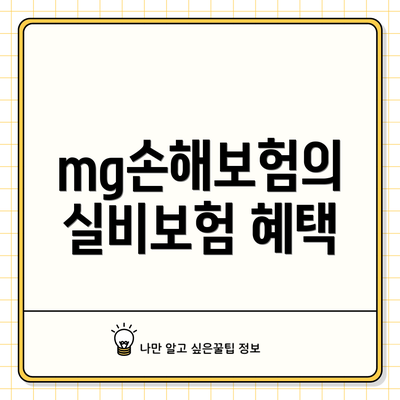 mg손해보험의 실비보험 혜택