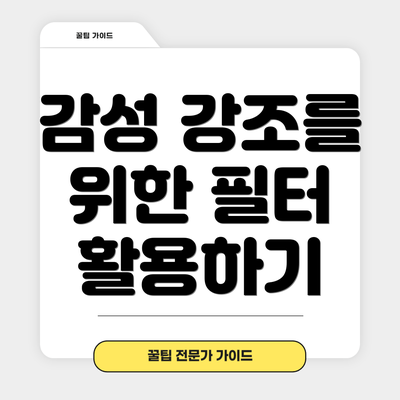 감성 강조를 위한 필터 활용하기