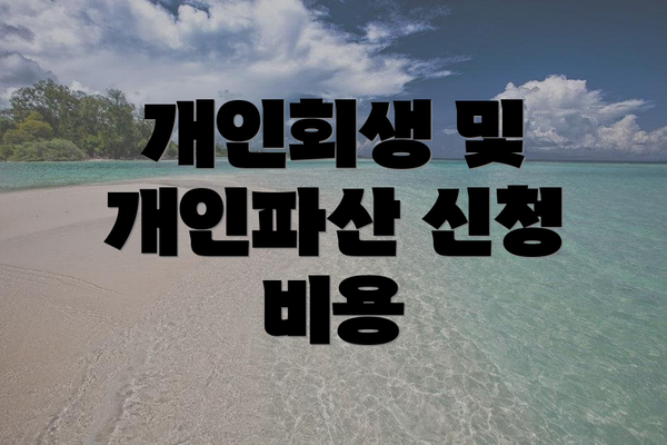 개인회생 및 개인파산 신청 자격