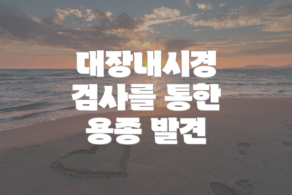 대장내시경 검사를 통한 용종 발견