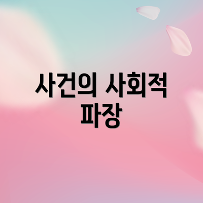 사건의 사회적 파장