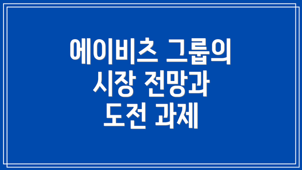 에이비츠 그룹의 시장 전망과 도전 과제
