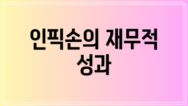 인픽손의 재무적 성과