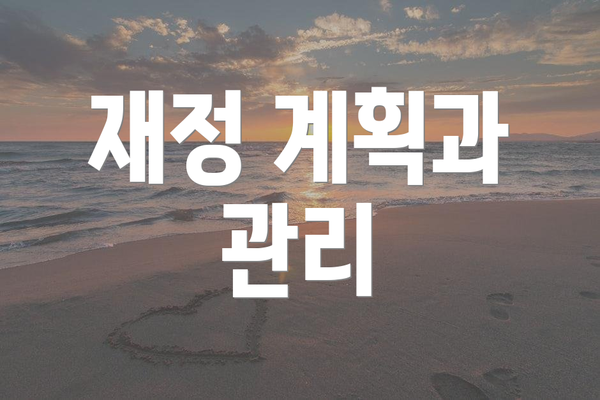 재정 계획과 관리