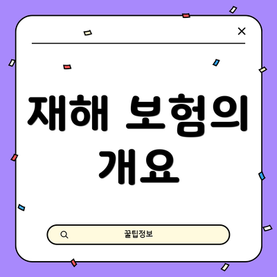 재해 보험의 개요