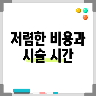 저렴한 비용과 시술 시간