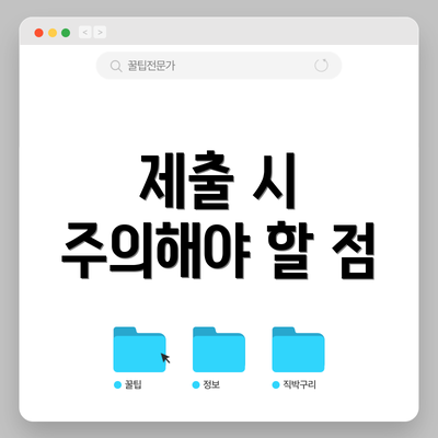 제출 시 주의해야 할 점