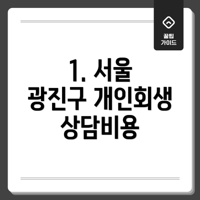 1. 서울 광진구 개인회생 상담비용