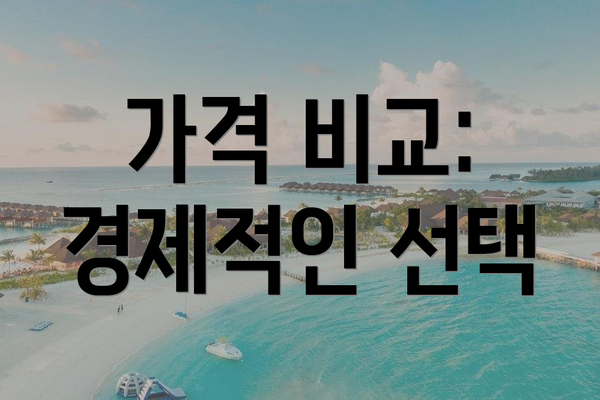 가격 비교: 경제적인 선택
