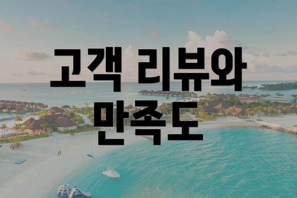고객 리뷰와 만족도