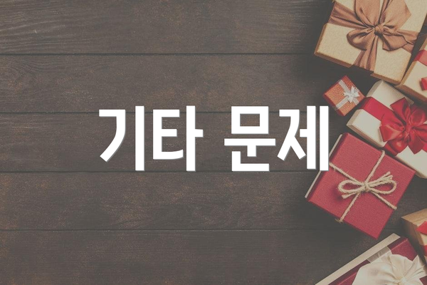 기타 문제