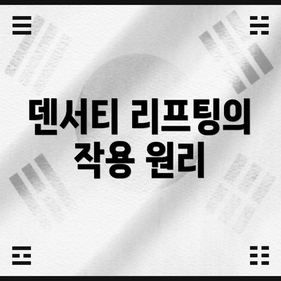 덴서티 리프팅의 작용 원리