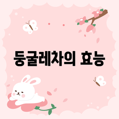 둥굴레차의 효능