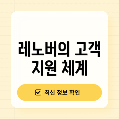 레노버의 고객 지원 체계