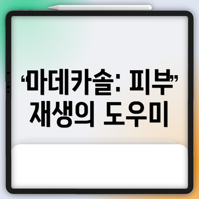 마데카솔: 피부 재생의 도우미