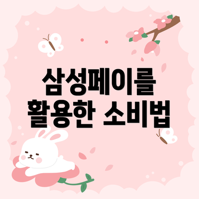 삼성페이를 활용한 소비법