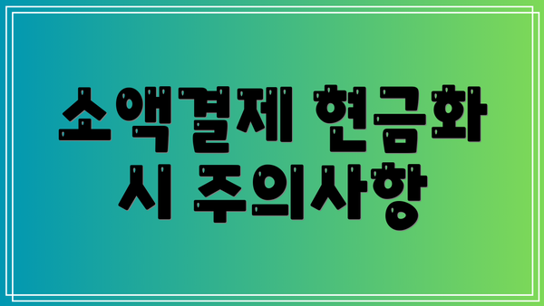 소액결제 현금화 시 주의사항