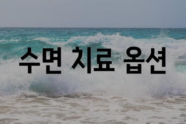 수면 치료 옵션