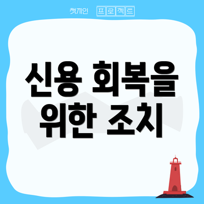 신용 회복을 위한 조치