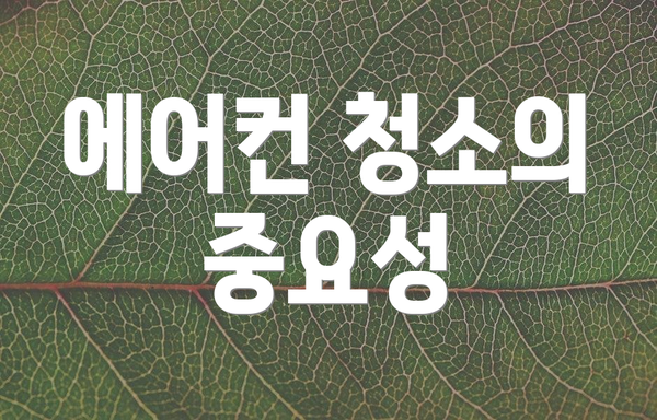 에어컨 청소의 중요성