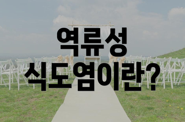 역류성 식도염이란?