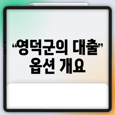 영덕군의 대출 옵션 개요