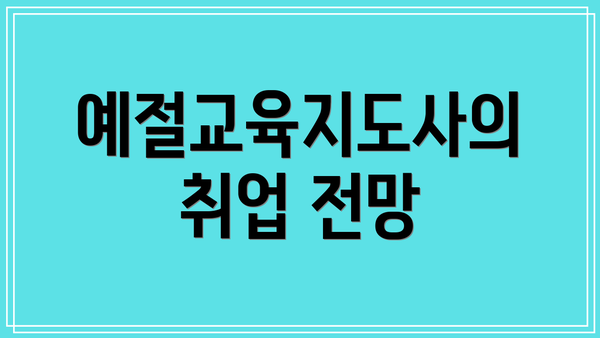 예절교육지도사의 취업 전망