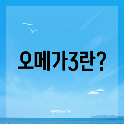 오메가3란?