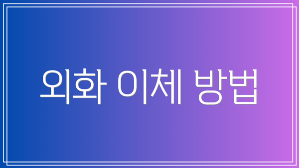 외화 이체 방법