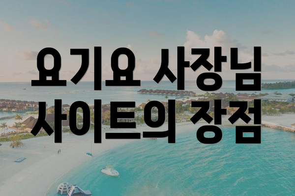 요기요 사장님 사이트의 장점