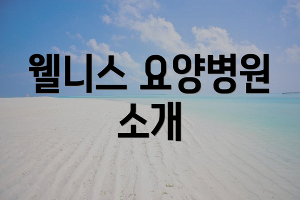 웰니스 요양병원 소개