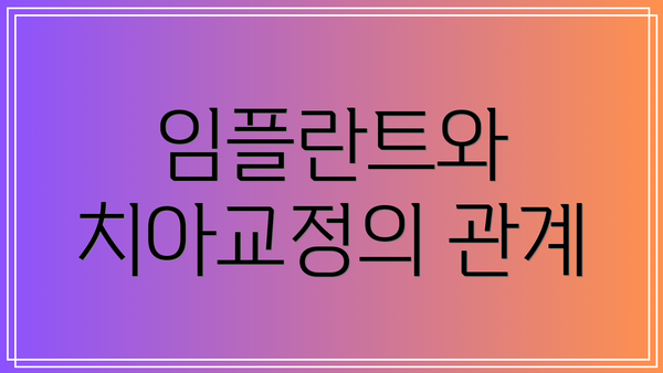 임플란트와 치아교정의 관계