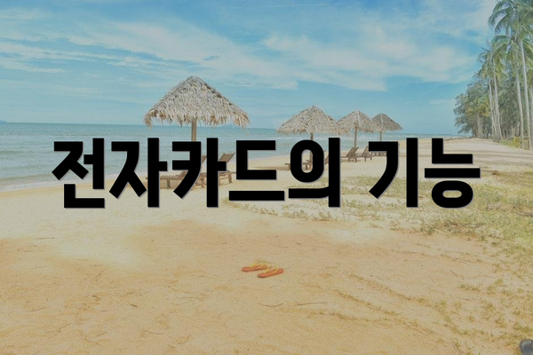 전자카드의 기능