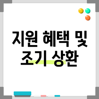 지원 혜택 및 조기 상환