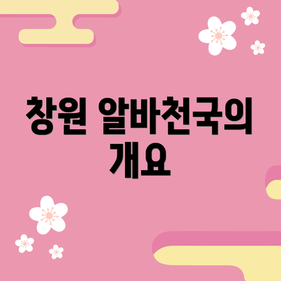 창원 알바천국의 개요