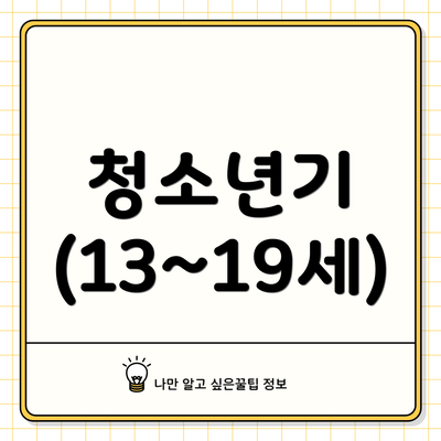 청소년기 (13~19세)