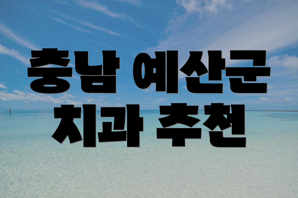 충남 예산군 치과 추천