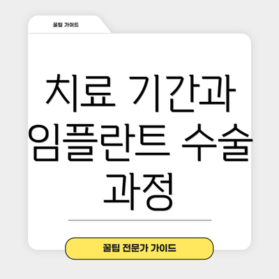 치료 기간과 임플란트 수술 과정