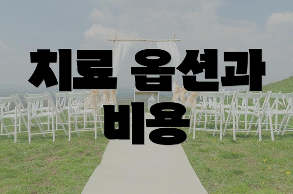 치료 옵션과 비용