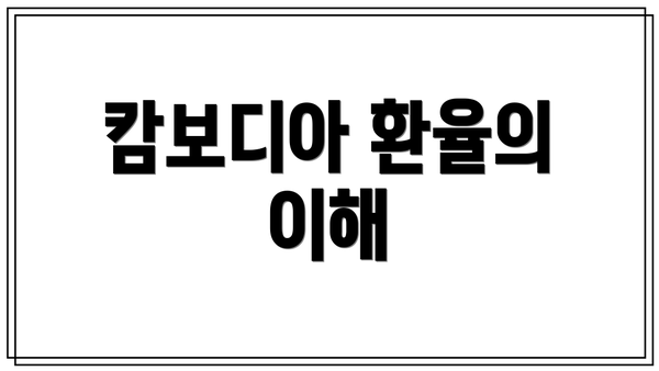 캄보디아 환율의 이해