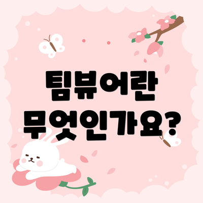 팀뷰어란 무엇인가요?