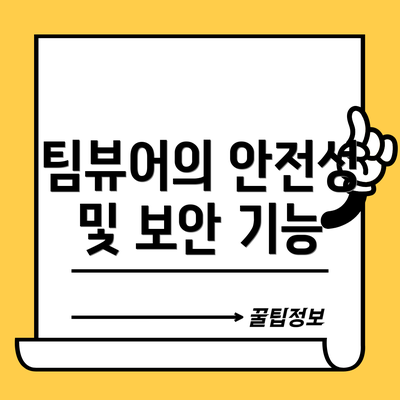 팀뷰어의 안전성 및 보안 기능