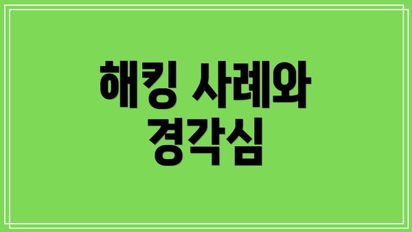 해킹 사례와 경각심