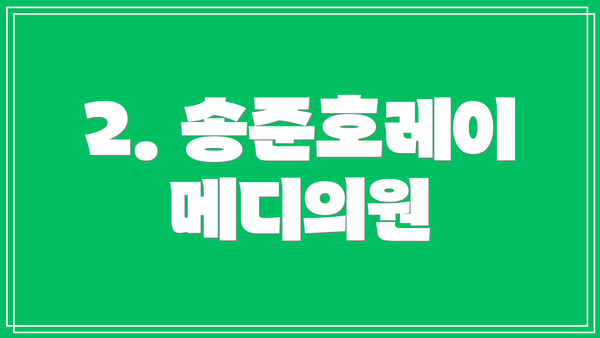 2. 송준호레이메디의원