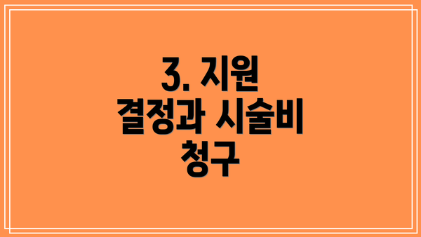 3. 지원 결정과 시술비 청구