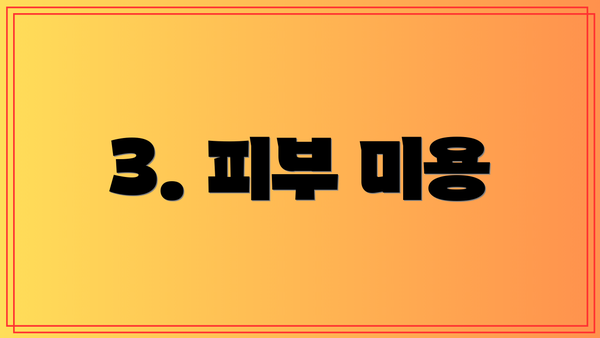 3. 피부 미용