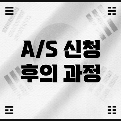 A/S 신청 후의 과정