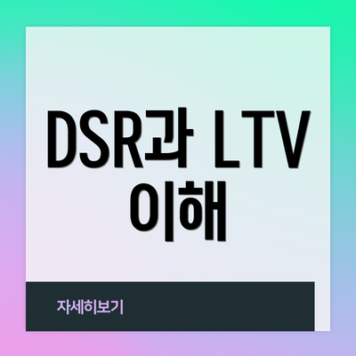 DSR과 LTV 이해