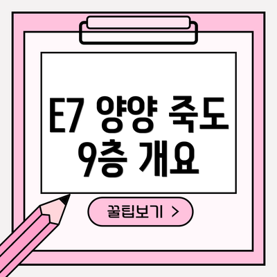 E7 양양 죽도 9층 개요